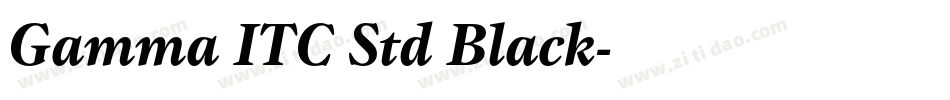 Gamma ITC Std Black字体转换
